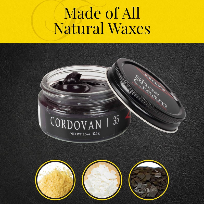 KELLYS Kelly's Cordovan Shoe Polish 1.5 oz - Professional Leather Shoe Cream - Image 4